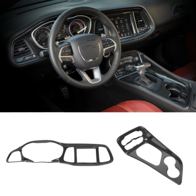 Carbon Optik Armaturenbrett-Zierstreifen Abdeckung Für Dodge Challenger 2015+