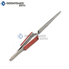 6" Cross Lock Tweezer Self Closing Fiber Grip Straight Tip Tweezers Jewelers