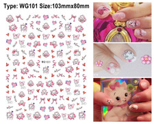 Cat Nail Sticker Aristocats Marie Kitty Care Bears Unicorn Animal Nail Decal