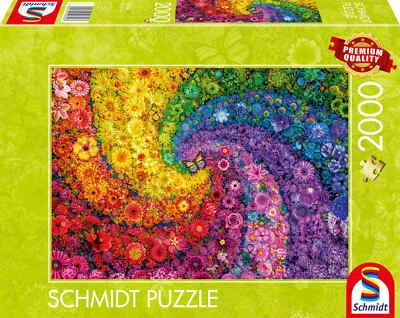 2000 Teile Schmidt Spiele Puzzle Kunterbunter Blütenwirbel 59744