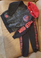 Spider-Man Marvel Kids Two Piece Set Size 6 pouch hoodie and sweatpants logo