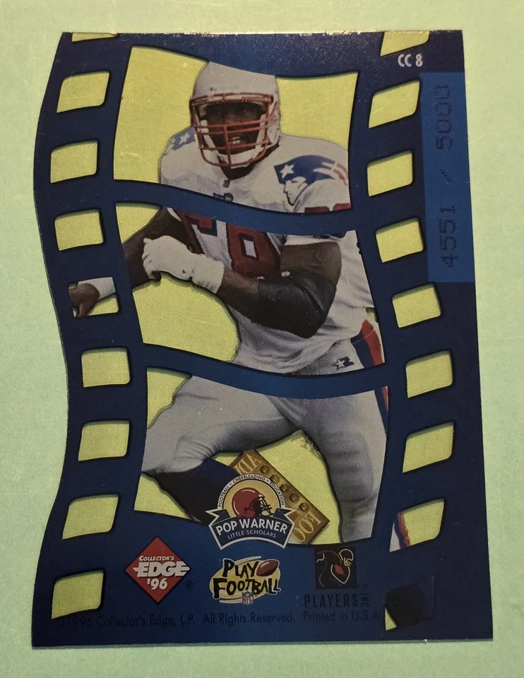 1996 Collector's Edge Advantage BEN COATES #CC8 Crystal Cuts #/5000 Patriots - Image 2 of 2