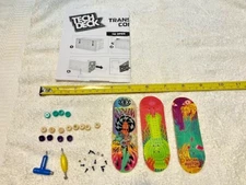 Tech Deck Lot - 3 Boards, Wheels, Bolts, and Wrenches plus Instructions Vintage