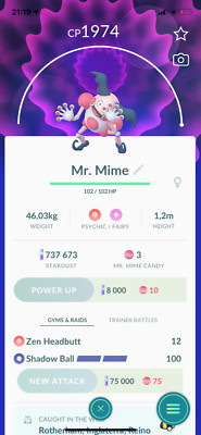 Mr. Mime Pokemon Gen1 Go Europe Regional Pokémon Ultra League PVP Kanto