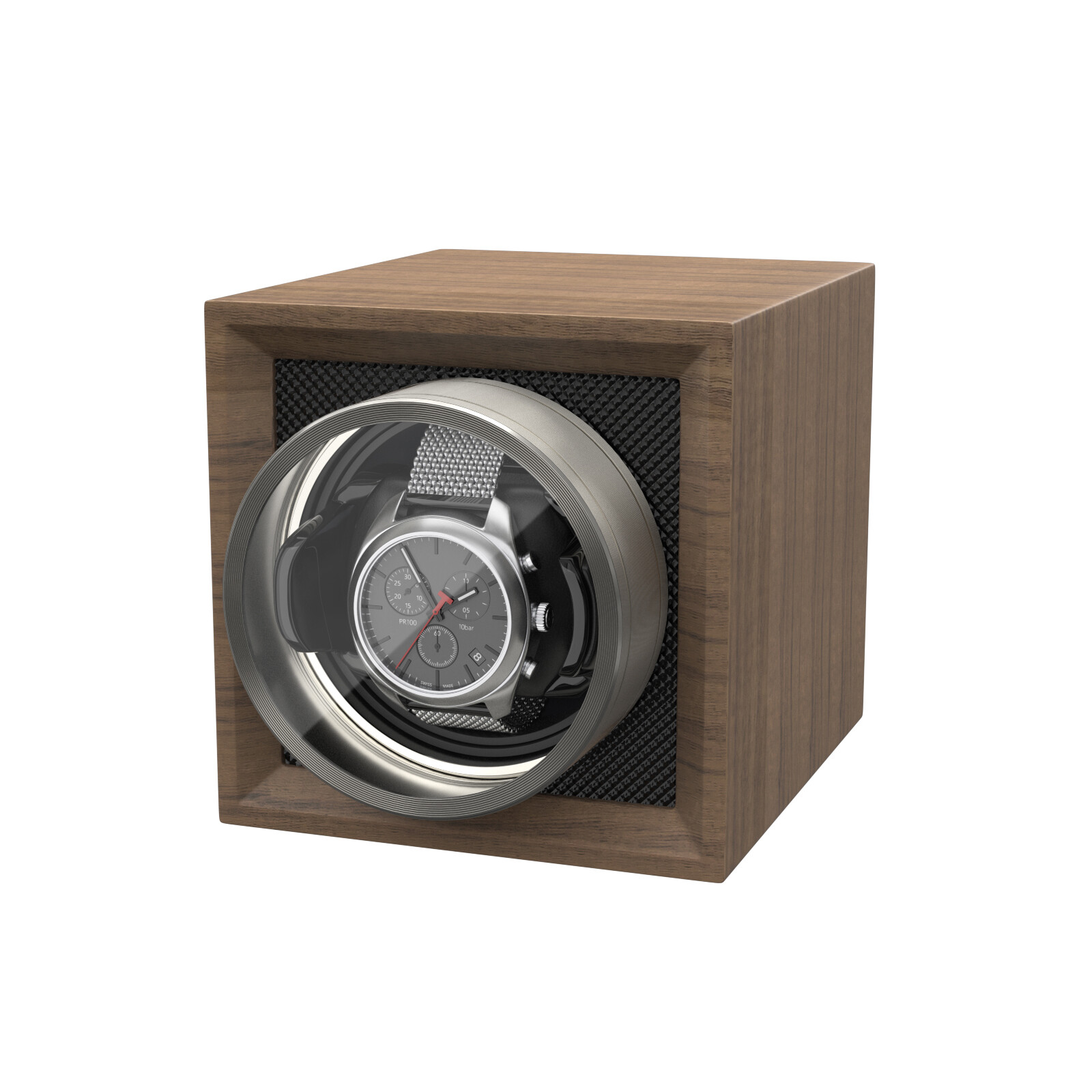 Automatic Single Watch Winder Display Watch Case with Super Quiet Mabuchi Motor