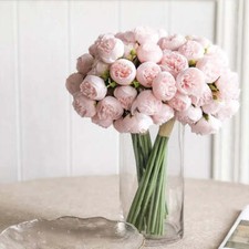 Artificiel Pivoine Bouquet Soie Fleur Mariage DIY Décor Maison Extérieur Cas Vie