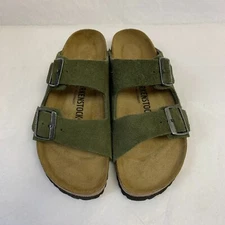 Birkenstock New w/ Box Arizona Thyme-Silver Buckle Suede Leather Nar Select Size