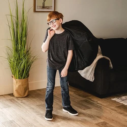  Silla clásica con bolsa de frijoles, Smartmax negra, mezcla de nailon de poliéster duradero, 2 pies  Foto 3 de 4