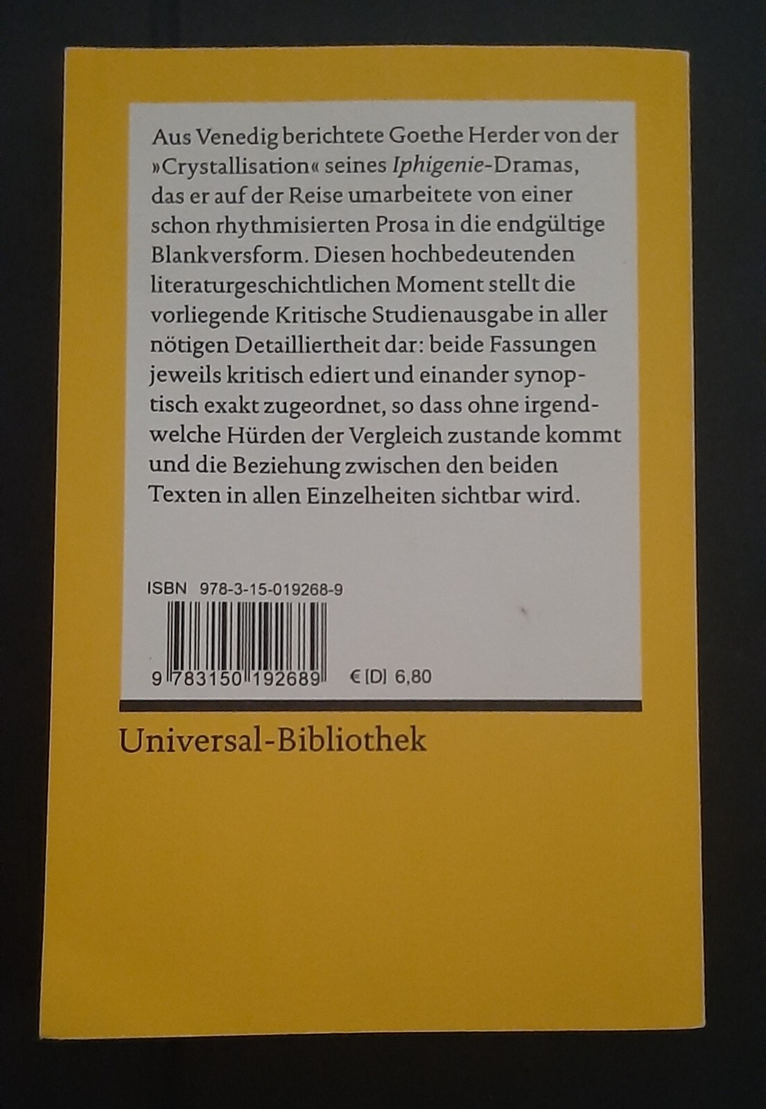 Thumbnail - Iphigenie Auf Tauris Von Johann Wolfgang Von Goethe (taschenbuch)