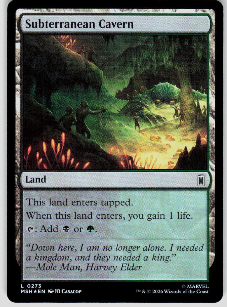 Subterranean Cavern Foil 273 Marvel Super Heroes Magic the Gathering