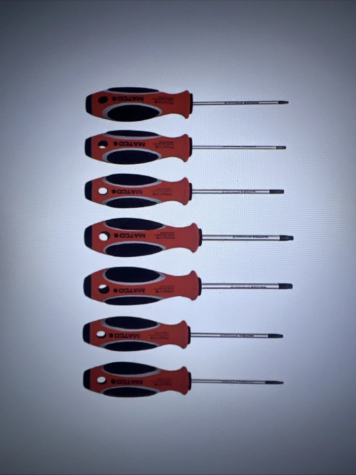Conjunto de chaves de fenda torx Matco Tools 7 peças torque superior II vermelho à prova de adulteração - Imagem 2 de 4