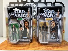 Star Wars TVC Han Solo & Chewbacca VC372 VC381 Mint Condition Bundle Elite Cases