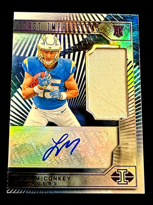 LADD MCCONKEY 2024 ILLUSIONS REFRACTOR SSP RC AUTOGRAPH PATCH JERSEY MATCH 15/49