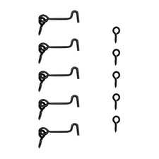 5 PCS 2 Inch Black Cabin Hook Eye Latch Barn Door Window Swivel Gate Lock Kit