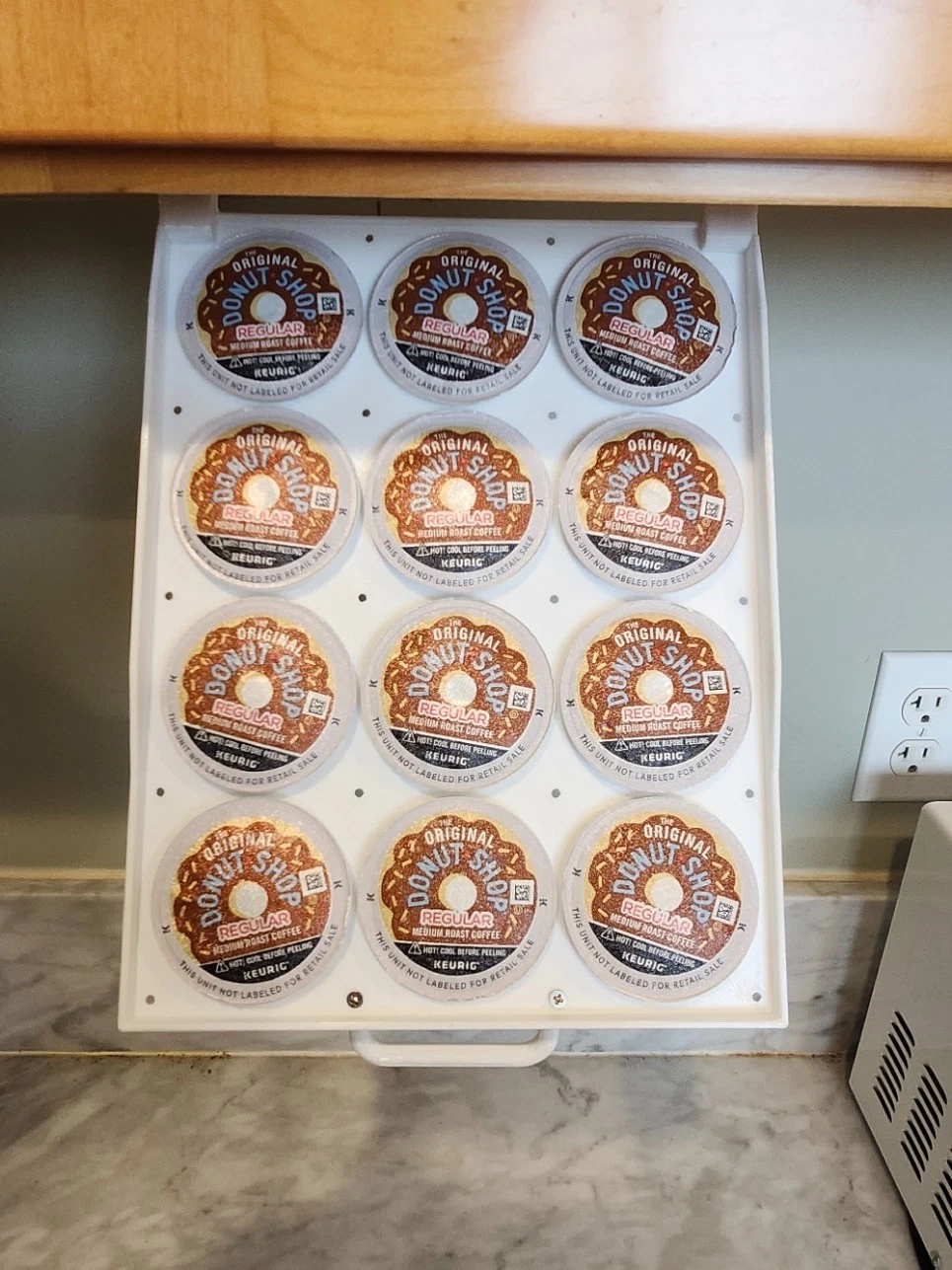 K Cup Under Cabinet, Shelf Storage Holder Coffee Pod Space Saving Keurig