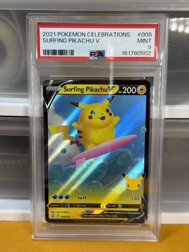 Surfing Pikachu V graded PSA 9 for sale on eBay