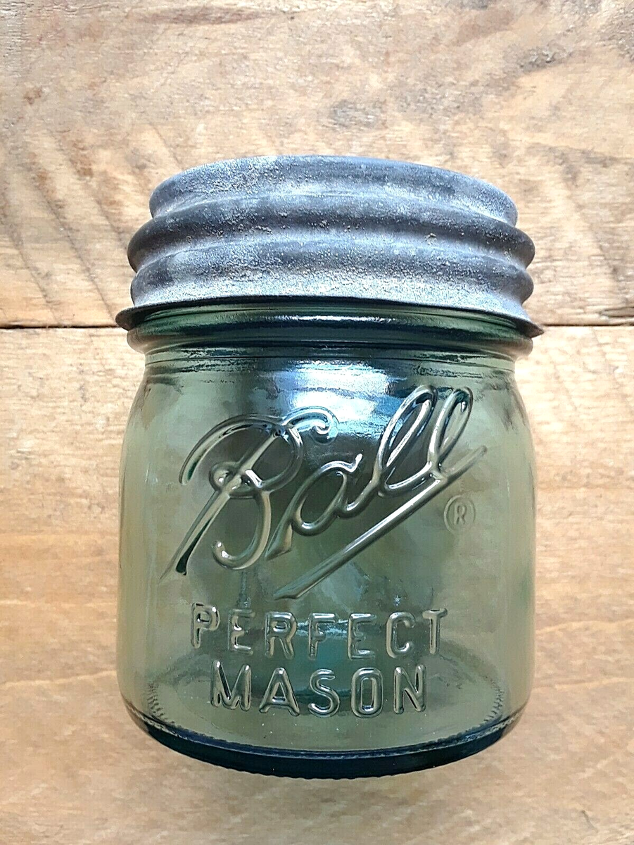 BALL 1/2 PINT BLUE MASON Jar 