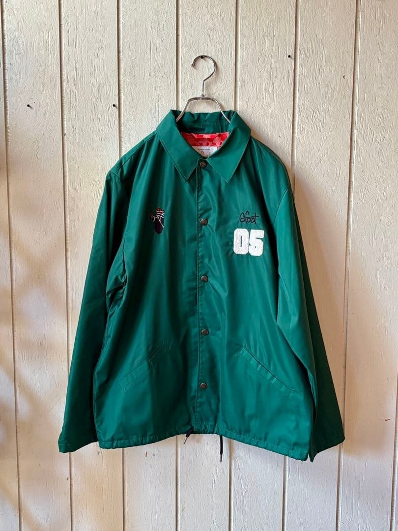 G FOOT Gorillaz Coach Jacket Nylon Green Size L (US M) NEW