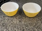 Vintage Pyrex 401 Yellow 1-1/2 Pint Nesting Mixing Bowl Ovenware Lot