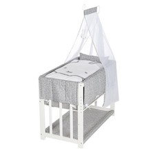 Roba Stubenbett und Beistellbett Miffy 3in1 Babybett mit Bettzubehör Matratze