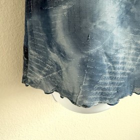 Vintage Fredericks Of Hollywood Sheer Lingerie Womens Large Blue Sparkle Fairy 