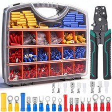 1100Pcs Crimp Wire Connectors with Crimping Tool Packed in Handheld Box 22-10AWG