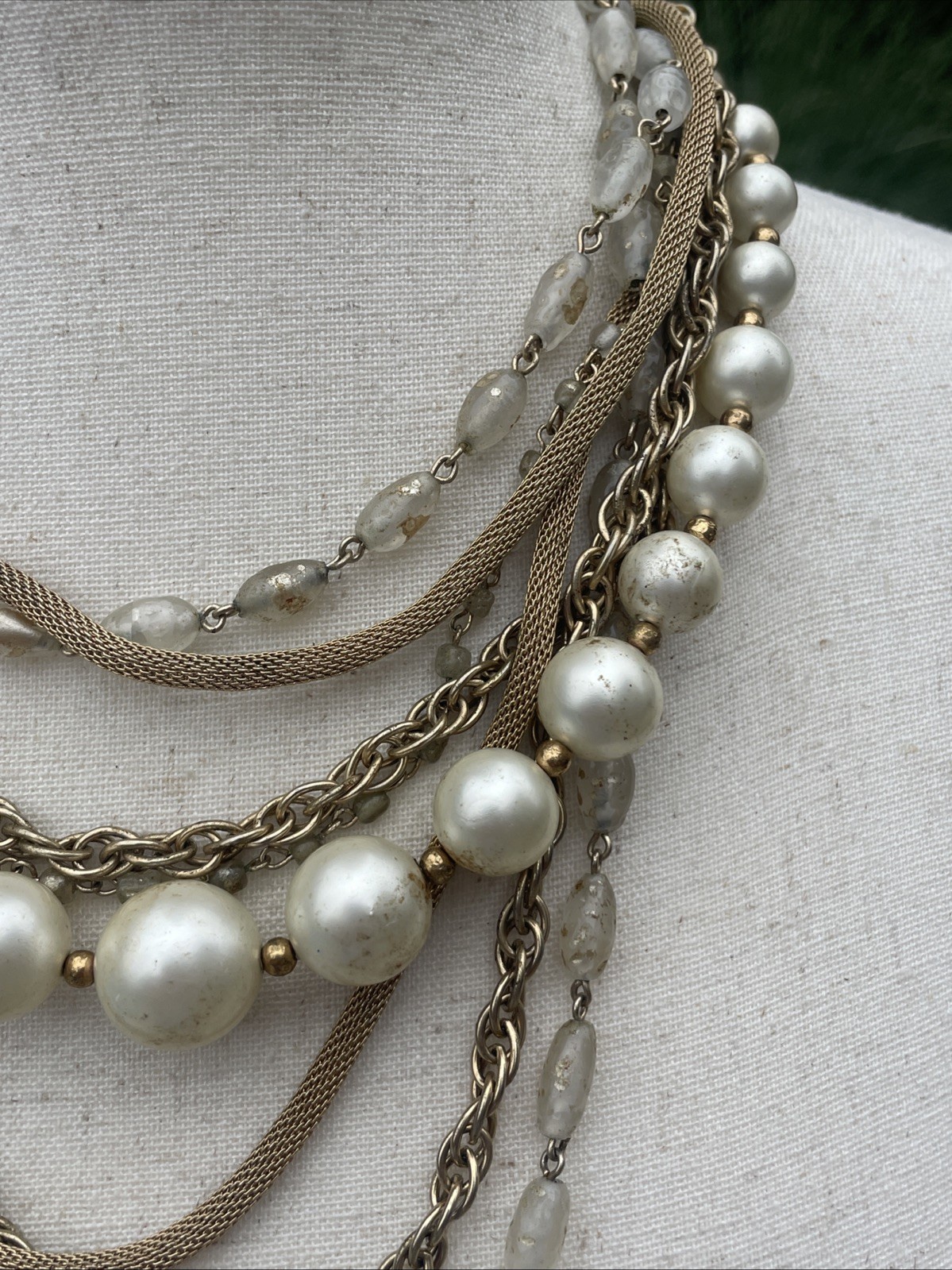 Vintage Unsigned Vendome Multi-Stranded Collar Ne… - image 5