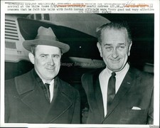 1968 Pres Johnson Escorts Cyrus Vance To White House Politics Wirephoto 8X10