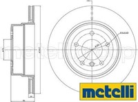 2X Bremsscheibe Metelli 23-1115C 2 Bremsscheiben Hinterachse Hinten FüR BMW