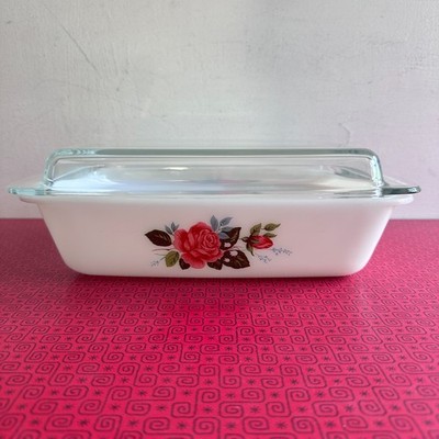 JAJ Pyrex Spacesaver Kasserolle länglich 70er Jahre Vintage mit Deckel