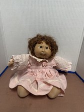 Vtg 1985 Cabbage Patch Kid Doll Coleco OK Factory China Head Mold 60 Pink Dress