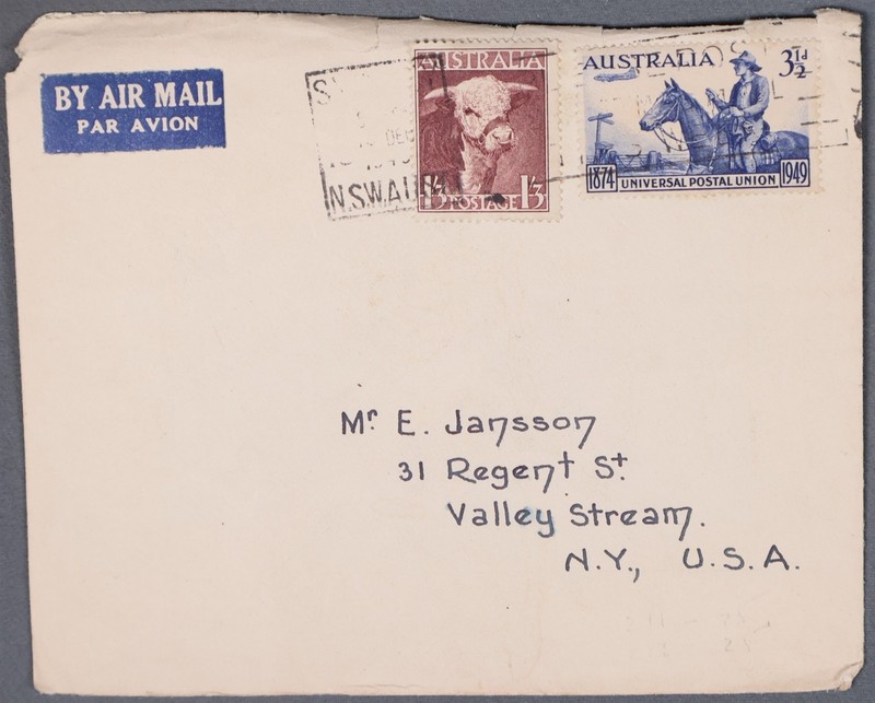 MayfairStamps Australia 1949 Universal Postal Union Anniversary Sydney to Valley
