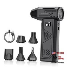 Foretoo Compressed Air Duster,130000RPM Super Power LED Display Electric Air