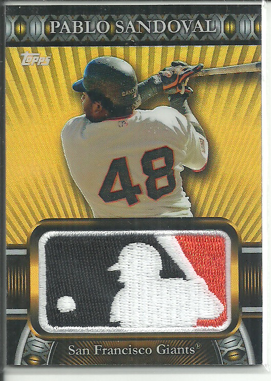 PABLO SANDOVAL 2010 TOPPS BASEBALL MLB LOGOMAN PATCH SSP #D/50!!!!!!RARE!!!
