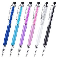 Stylus Pens, Besgoods 6Pcs Crystal 2 in 1 Slim Capacitive Stylus Ballpoint Pen