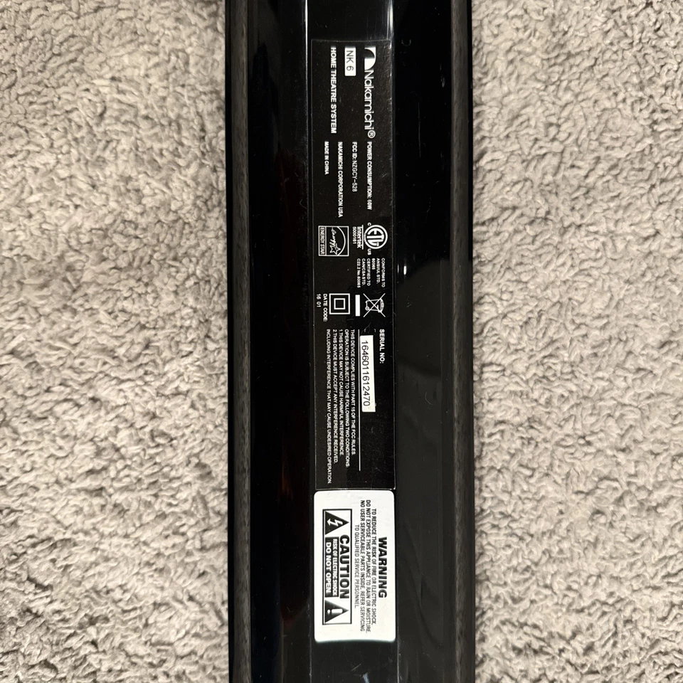 Nakamichi Subwoofer + Soundbar NK6 Works Great - Image 3 of 4