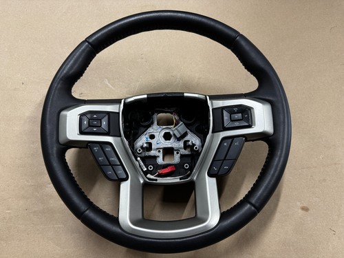 2017-2022 Ford F-250 F-350 Leather Black Steering Wheel Complete OEM