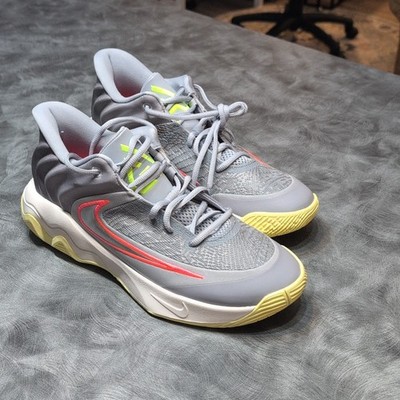 Nike Giannis Immortality 4 Wolf Grey Red Yellow Low Top Lace Up Men FQ3680-009