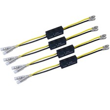 4 Pcs Motorcycle LED Turn Signal Decoder Load Resistors, 10W 10 Flash Fix