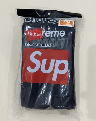 #ad Supreme x Hanes Boxer Briefs 4 pack black Medium M $39.99