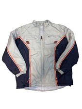 VINTAGE Adidas Jacket Mens Large Grey Parka Puffer Quilted Y2K