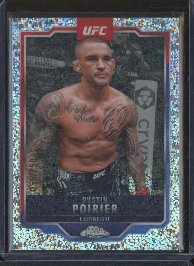 2025 Topps Chrome UFC DUSTIN POIRIER #7 Speckled Refractor /250 JZT2