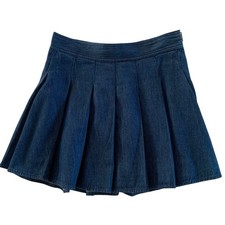CREWCUTS by J. Crew Girls' Drapey Denim Pleated Skirt Size 10 Lightweight NWT