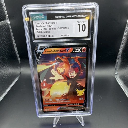 Lance's Charizard V SWSH133 SWSH: Sword & Shield Promo Holo Basic 220 HP CGC 10