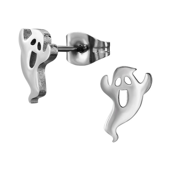Ohrstecker Gespenst Halloween Ohrringe Geist Spuk Kinder Edelstahl Damen Herren-image
