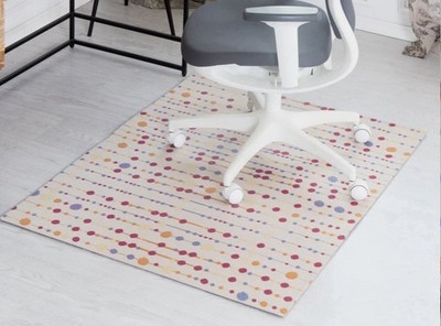 NEW Del Marcos Polka Dot Rectangular Rug d Chair Mat 36x48  Anji Mountain