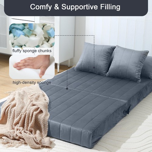 Folding Sofa Bed, Fold Out Chair Bed, Foldable Convertible Sleeper Chair for ... - Picture 7 of 9