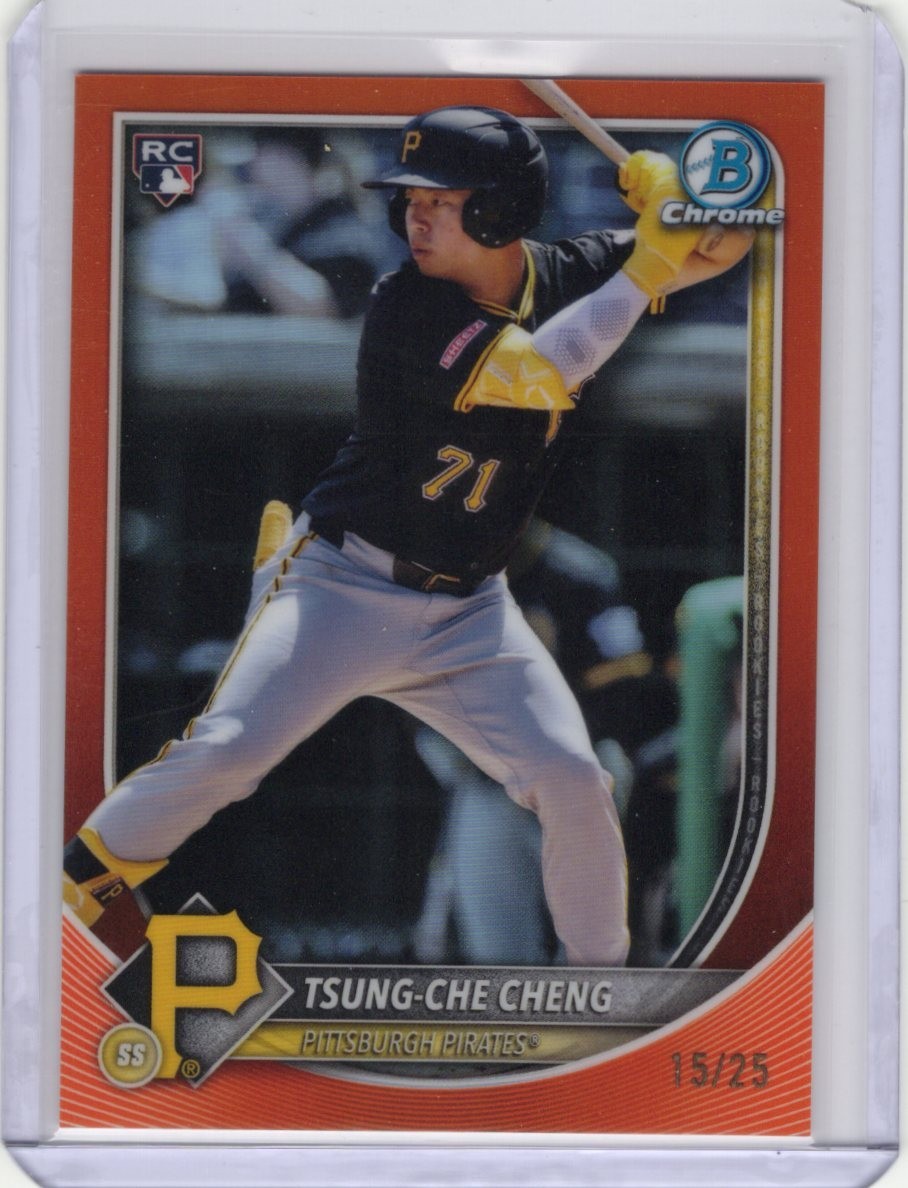 2025 Bowman Chrome Prospects Tsung-Che Cheng #BCP-95 Orange 15/25