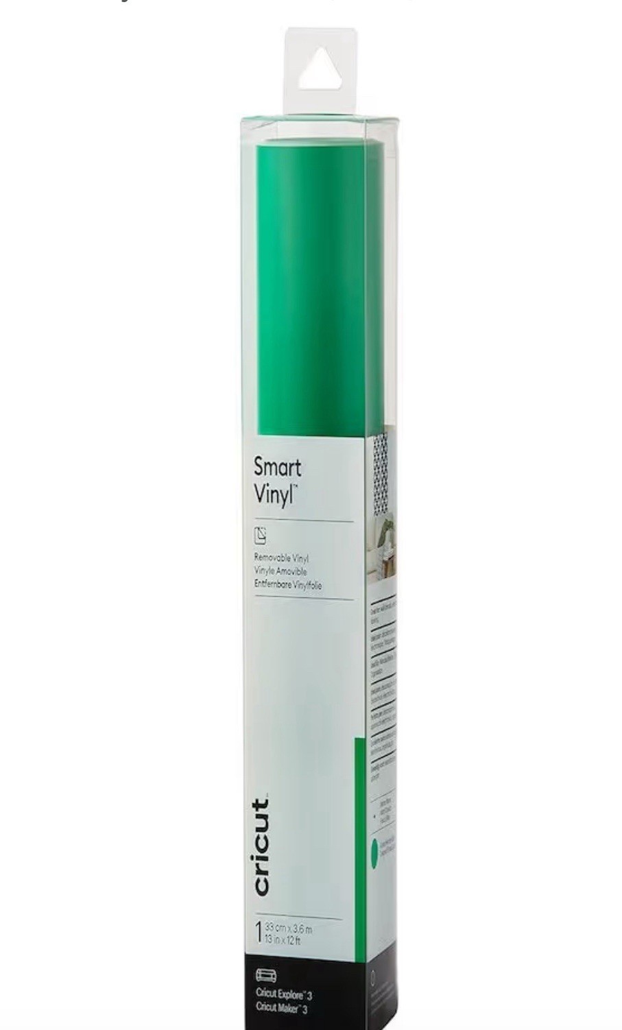 Cricut Smart Vinyl GREEN Removable 33CMX3.6M 12ft Self Adhesive Roll inc VAT - Image 3