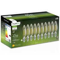 10X Led-GlüHbirne E14 Kerze B35 4W = 40W 470Lm 4000K Neutralweiß 360° Filament L